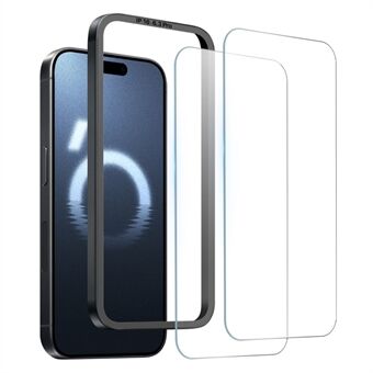 NORTHJO 2 Stuks A+ Voor iPhone 16 Pro Schermbeschermer Ultra Helder Gehard Glasfilm met Installatiegereedschap