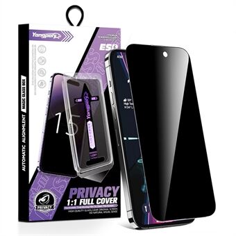 YONGPOLY Voor iPhone 16 Pro Anti-Spy Volledig Schermbeschermer Auto-Stofverwijdering Gehard Glas Film