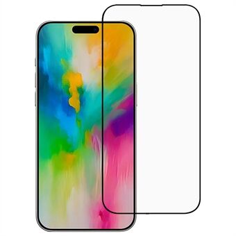 Voor iPhone 16 Plus Schermbeschermer Anti-Kras 2.5D Boog Rand Zijde Printen Hoog Aluminium-Silicone Glas Heldere Schermfolie