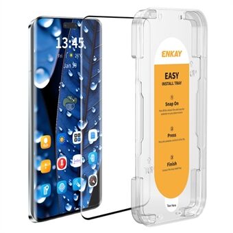 ENKAY HOED PRINCE Voor Xiaomi 14 Civi 5G / Civi 4 Pro 5G Screenprotector Eenvoudige Installatie Zijdeprinten Hoog Aluminium-Silicium Glasfilm