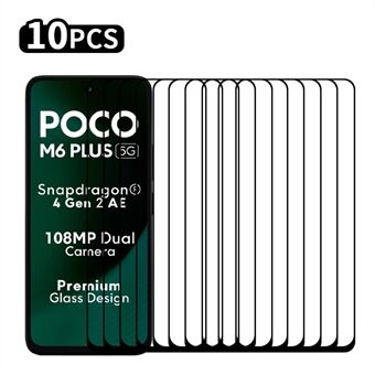 RURIHAI 10 Stuks Voor Xiaomi Poco M6 Plus 5G Hoog Aluminium-Siliconen Glas Film 0.26mm 2.5D Secundaire Verharding Screenprotector