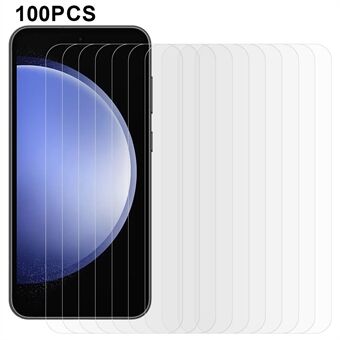 100PCS voor Samsung Galaxy S24 FE Screenprotector Anti-Kras Gehard Glazen Folie