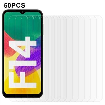 50PCS voor Samsung Galaxy F14 4G Screen Protector Ultra Clear Full Glue Gehard Glas Film