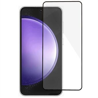 Voor Samsung Galaxy S24 FE Schermbeschermer 2.5D Arc Rand Zijdeprinten Hoog Aluminium-Siliconen Glasfilm