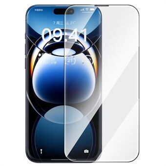 BASEUS Crystal Series Voor iPhone 16 Pro Max Screenprotector Volledige Dekking Ultraduidelijke Gehard Glas Film (Met Stof Filter)