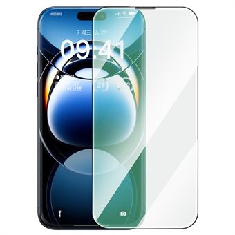 BASEUS Crystal Series Voor iPhone 16 Pro Anti-Groen-Straling Gehard Glas Volledige Schermbeschermer (Met Stof Filter)