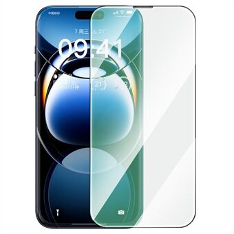 BASEUS Crystal Series Voor iPhone 16 Pro Max Anti-Groen-Straling Gehard Glas Volledige Schermbeschermer (Met Stof Filter)