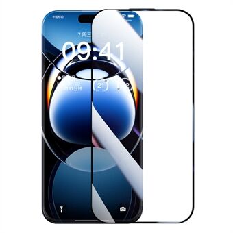 BASEUS Corning-serie voor iPhone 16 Pro HD Full Screen Protector Hot Bending Corning Gorilla Glass Film (met stof filter)