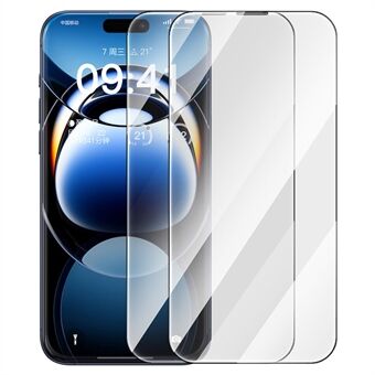 BASEUS Corning-serie 2 stuks voor iPhone 16 Pro Max HD Volledige schermbeschermer Corning Gorilla Glass Film (met stofzeef)