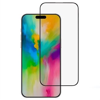 Voor iPhone 16 Pro Schermbeschermer Volledige Lijm Zijdeprint Geharde Glasfilm