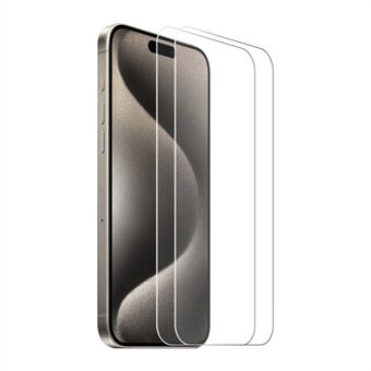 ENKAY HAT PRINCE 2 stuks voor iPhone 15 Pro Max screenprotector Anti-explosie beschermfolie