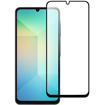 Voor Samsung Galaxy A06 AGC Glas Screen Protector Volledig Lijm Zwarte Rand Schermfolie