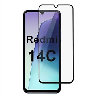 Voor Xiaomi Redmi 14C 4G High Aluminium-Silicium Glas Schermbeschermer 2.5D Zijdeprint