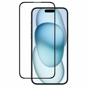 KZDOO Voor iPhone 16 Plus / 15 Plus / 14 Pro Max Anti-Stof Heldere Screen Protector 3D Gebogen AB Lijm Gehard Glas Film