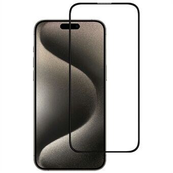 KZDOO Voor iPhone 16 Pro Max Anti-Stof Doorzichtige Schermbeschermer 3D Gebogen AB Lijm Gehard Glas Film