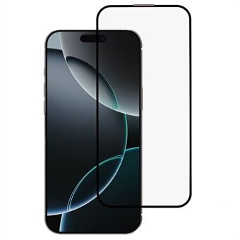 Voor iPhone 16 Pro Max Screenprotector Grote Boogrand Zijdeprint Gehard Glazen Film Ingebouwd Stofvrij Gaas