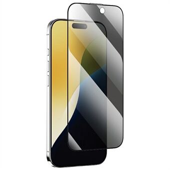 ROCK Voor iPhone 16 Pro Max Anti-Spy Screenbeschermer Zijdeprint Volledige Dekking Hoog Aluminium-Silicium Glasfilm