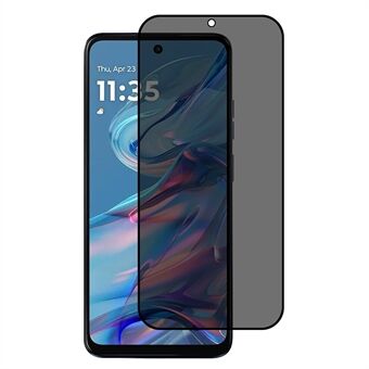 Voor Motorola Moto G45 5G Anti-Peep Volledige Dekking Screen Protector Zijde Zeefdruk Gehard Glas Film