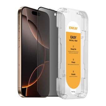 Voor iPhone 16 Pro Max ENKAY HAT PRINCE Screenprotector Zijdeprint Folie Eenvoudig te Installeren Anti-Gluren - Zwart