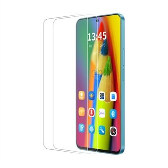 Voor Honor X7c 4G / 200 Smart 5G ENKAY HAT 2 stuks PRINCE Schermbeschermer 9H Hardheid Hoog Aluminium-Siliconen Glasfilm - Transparant