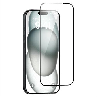 USAMS BH899 Voor iPhone 16 Plus Volledige Schermbeschermer 0,33 mm Zijde Gedrukt Gehard Glas Film