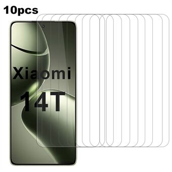 10 stuks / pakket voor Xiaomi 14T / 14T Pro schermbeschermer hoog aluminium-siliconen glasfilm