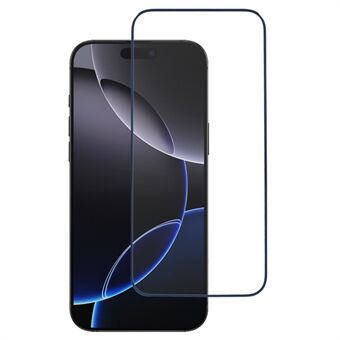 Voor iPhone 16 Pro Max Gehard Glas Screenprotector 3D Gebogen Rand Elektrolytisch Gekleurde Frame