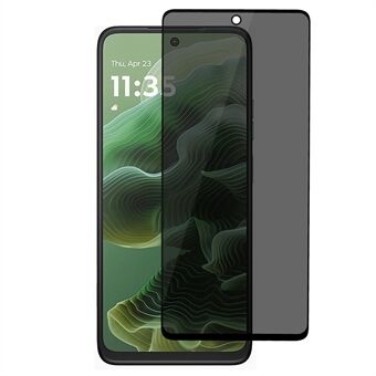 Voor Motorola Moto G35 5G Anti-Peep Volledig Bedekkende Screenprotector Zijdeprinten Gehard Glazen Film