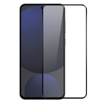 NORTHJO A++ Voor Samsung Galaxy S25+ Screenprotector Zijdeprinten Hoogwaardig Aluminium-silicaatglas Film Ondersteunt Vingerafdrukontgrendeling - Zwart