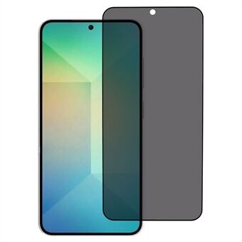 Voor Samsung Galaxy S25 Gehard Glas 180 Graden Anti-Peep Film Zwarte Rand Volledige Schermbeschermer met Vingerafdrukontgrendeling