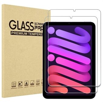 2 stuks gehard glasfilm voor iPad mini (2024) 2.5D gebogen rand doorzichtig schermbeschermer