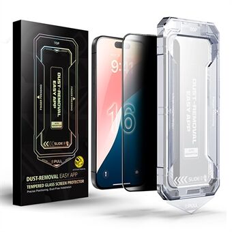 Voor iPhone 16 Pro Max Anti-Spy Volledig Scherm Beschermfolie Auto-Stofverwijdering Gehard Glas Film