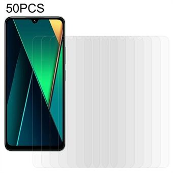 50 stuks Voor Xiaomi Poco C75 4G / Redmi A3 Pro 4G / 14R 5G / 14C 4G Screenprotector Ultraduidelijke Volledige Lijm Gehard Glas Film