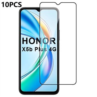 10 stuks Voor Honor X5b Plus Schermbeschermer Zijde Afdrukrand Volledige Lijm Volledige Bedekking