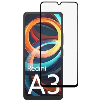 Voor Xiaomi Redmi A4 5G / A3 Pro 4G Screenprotector Zijdeprinten Volledige Lijm Gehard Glas Schermfilm