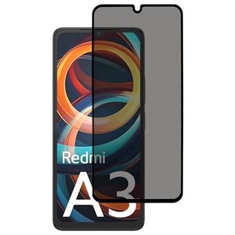 Voor Xiaomi Redmi A4 5G / A3 Pro 4G Anti-Spiek Volledige Dekking Screenprotector Zijdeprint Gehard Glas Film