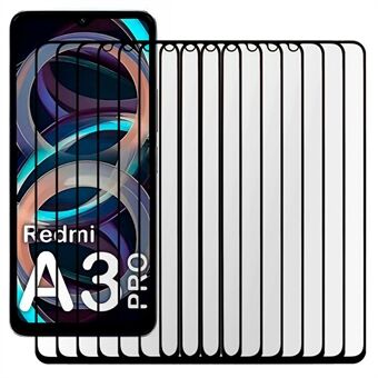 10 stuks / set voor Xiaomi Redmi A3 Pro 4G gehard glas volledig schermbeschermer 9H hardheid