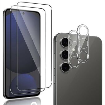 2 stuks voor Samsung Galaxy A16 5G / 4G Screen Protector 2.5D Arc Edge Hoge Helderheid Gehard Glas Film met Camera Lens Film