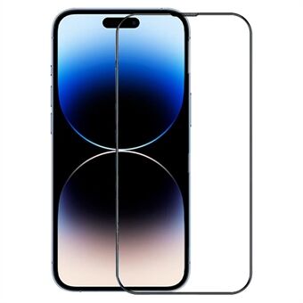 Voor iPhone 14 Pro Big boogranden Ultraheldere film van gehard glas Hoge volledige bekleding Volledige lijmschermbeschermer: