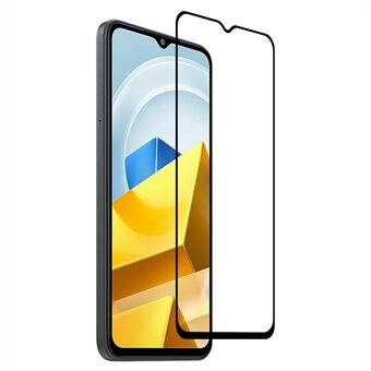 Voor Xiaomi Poco M5 4G Complete Die Anti-explosie Gehard Glas Beschermfolie Volledige Lijm Zijdedruk Screen Protector