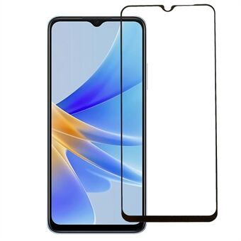 Voor Oppo A17 4G Volledige Lijm Zijde Afdrukken Scratch Gehard Glas Film Ultra Clear Volledige Dekking Screen Protector