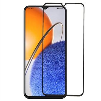 Voor Huawei nova Y61 4G Zwarte Edge Zijde Afdrukken Gehard Glas Screen Protector HD Volledige Lijm Anti-explosie film