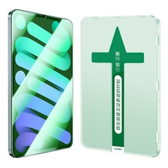 Anti-green-ray oogbescherming schermfolie voor iPad mini (2021), anti-explosie gehard glas schermbeschermer met plastic injectie installatietool