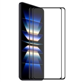 ENKAY HAT Prince Voor Xiaomi Redmi K60 Pro 5G / Redmi K60 5G 2 stks / pak Anti-explosie Hoog Aluminium-silicium Glas Volledige lijmfilm 6D Anti- Scratch Zijdedruk Volledige schermbeschermer