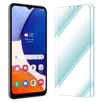 ENKAY HAT Prince 2 stks / pak volledige lijm schermbeschermer voor Samsung Galaxy A14 5G, 0,26 mm helder 2.5D Arc Edge 9H hardheid anti-explosie gehard glasfilm