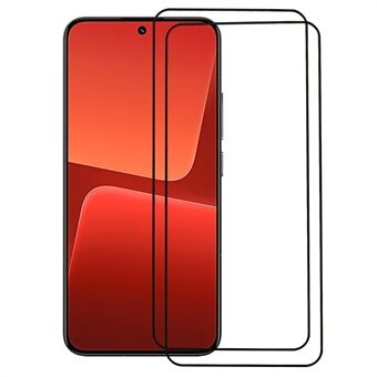 2 stks/set Voor Xiaomi 13 5G Zijde Afdrukken Screen Protector Zwarte Edge Volledige Lijm Anti-vingerafdruk Gehard glas Volledige Cover Film