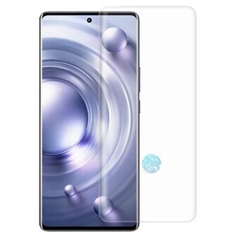 RURIHAI UV Liquid Screen Protector voor vivo X80 Pro 5G / X90 Pro+ 5G HD Helder 3D Gebogen Gehard Glas Full Screen Film Ondersteuning Vingerafdruk Ontgrendelen