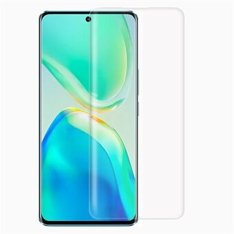 RURIHAI Voor OnePlus 8 / Xiaomi Civi 2 5G / vivo S15 Pro 5G 3D Gebogen Screen Protector UV Vloeistof Gehard Glas Film Ondersteuning Vingerafdruk Ontgrendelen