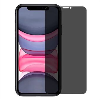 NORTHJO A+ Voor iPhone XR / 11 6.1 inch 28-graden anti Spy telefoon schermbeschermer 2.5D Arc stofdicht 0.3mm gehard glas film