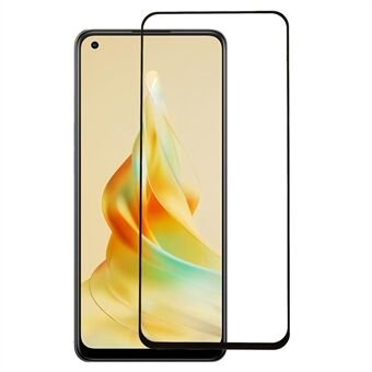 Voor Oppo Reno8 T 4G Volledige dekking Schermbeschermer Zijdedruk Zwarte Edge gehard glasfilm